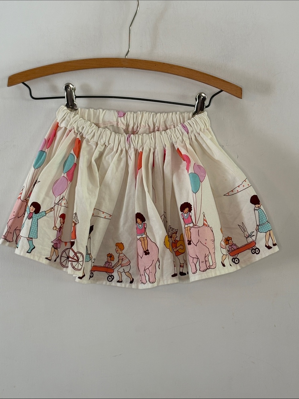 Handmade Michael Miller parade border print skirt Size 4T